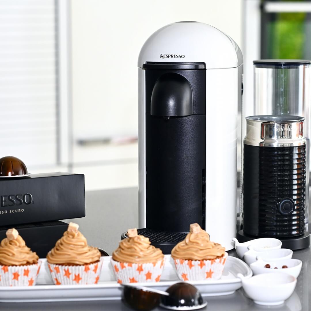 New Nespresso Barista Creations Recipe - Coffee & Salted Caramel Cupcakes