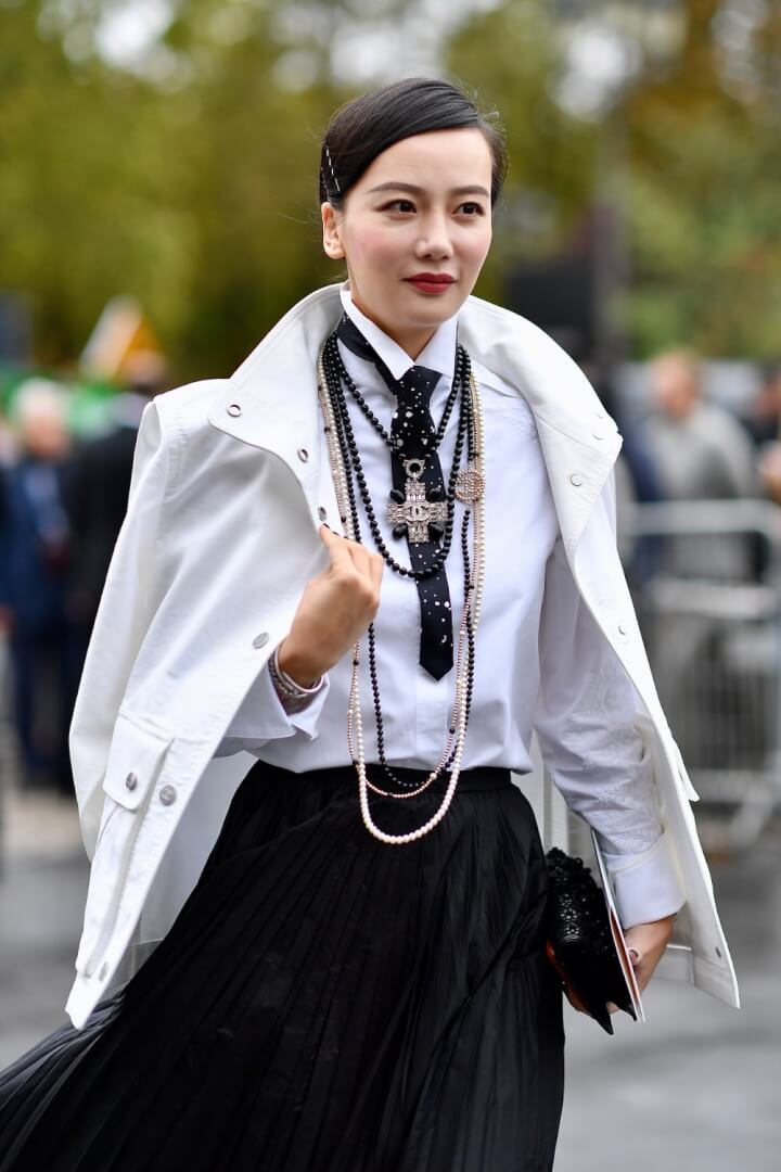 Street Style Outside Chanel - Paris Fashion Week SS20